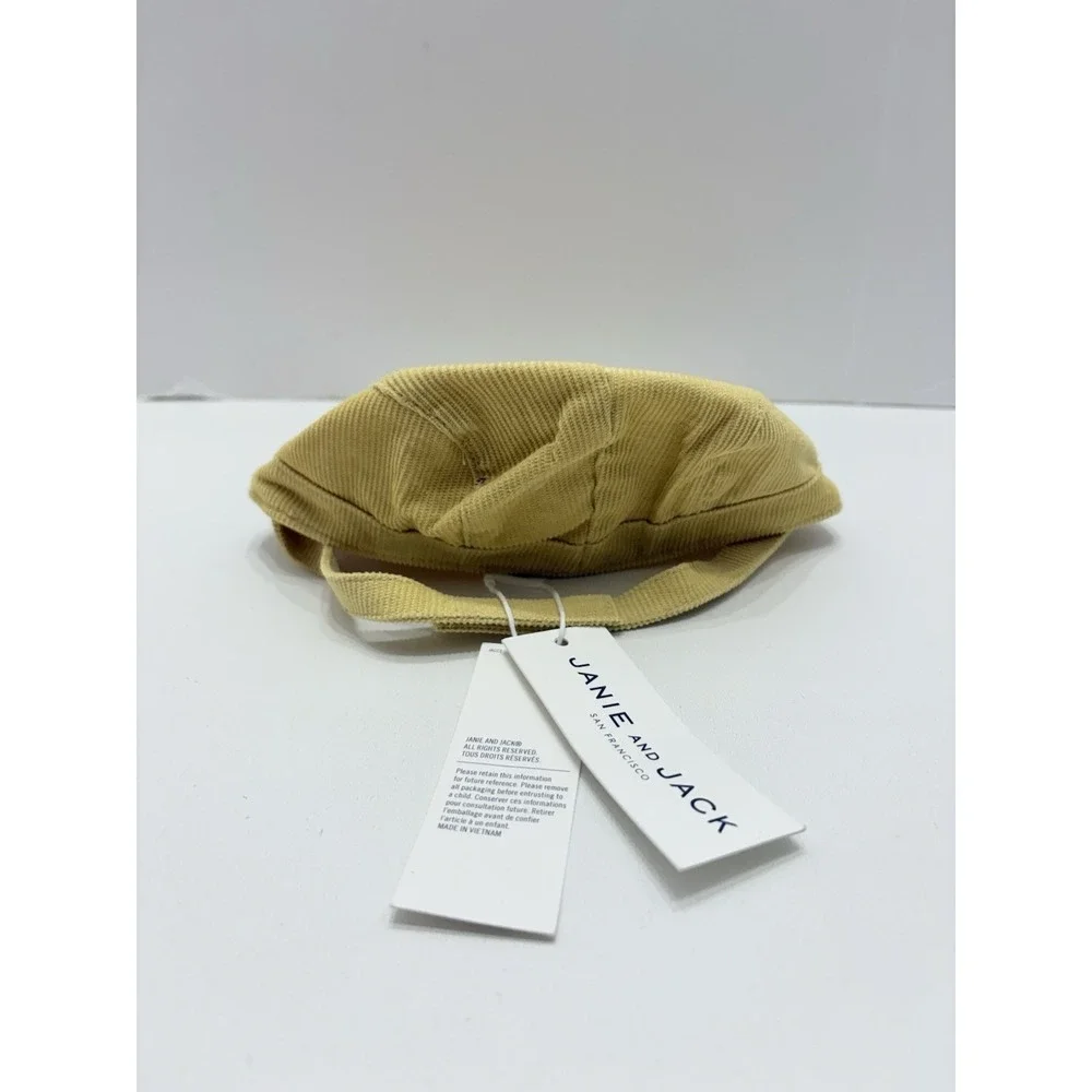 NWT‎ Janie & Jack 6-12months Yellow Corduroy Newsboy Cap